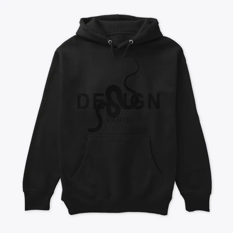 Black on Black Snake Hoodie